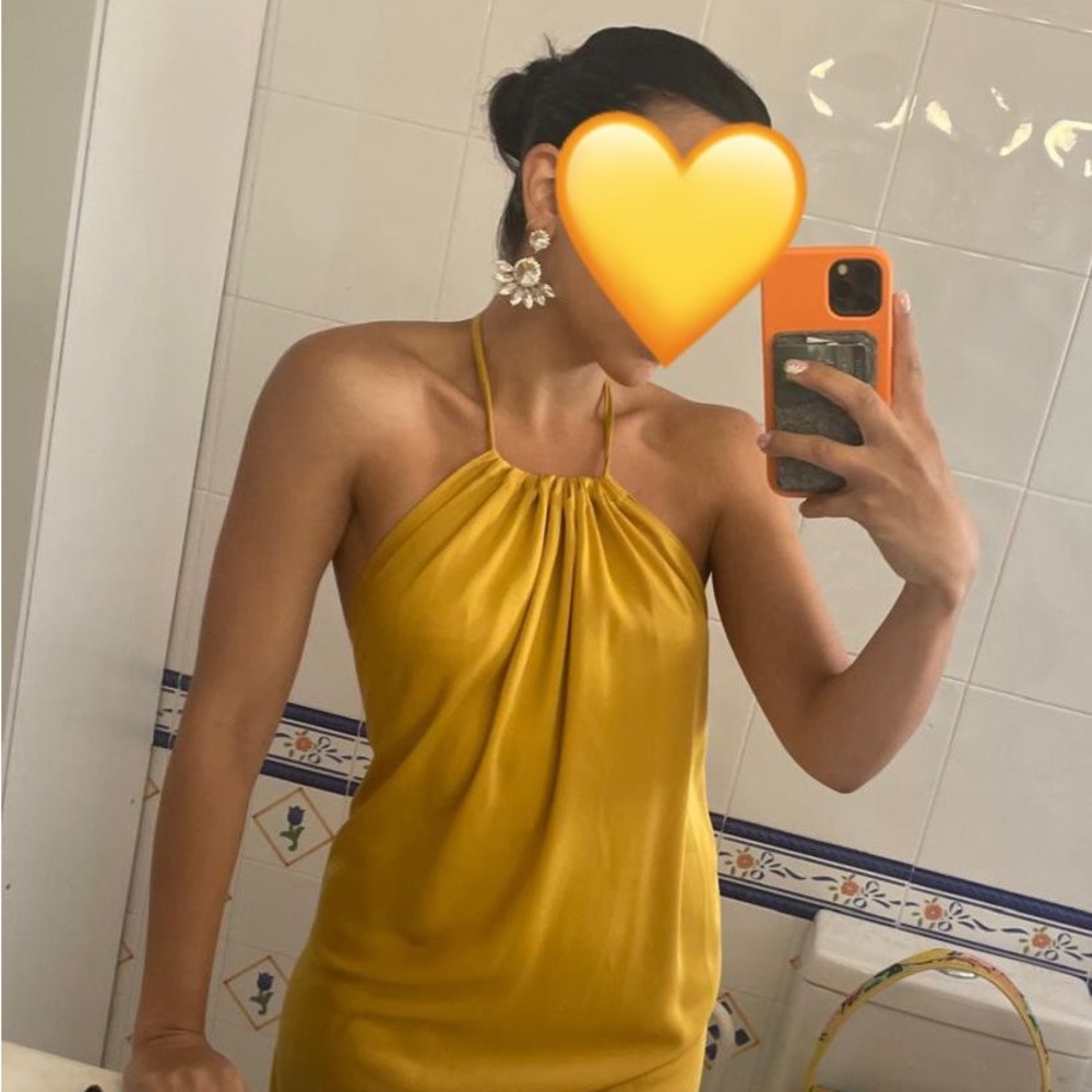 Yellow Halter Neck Dress